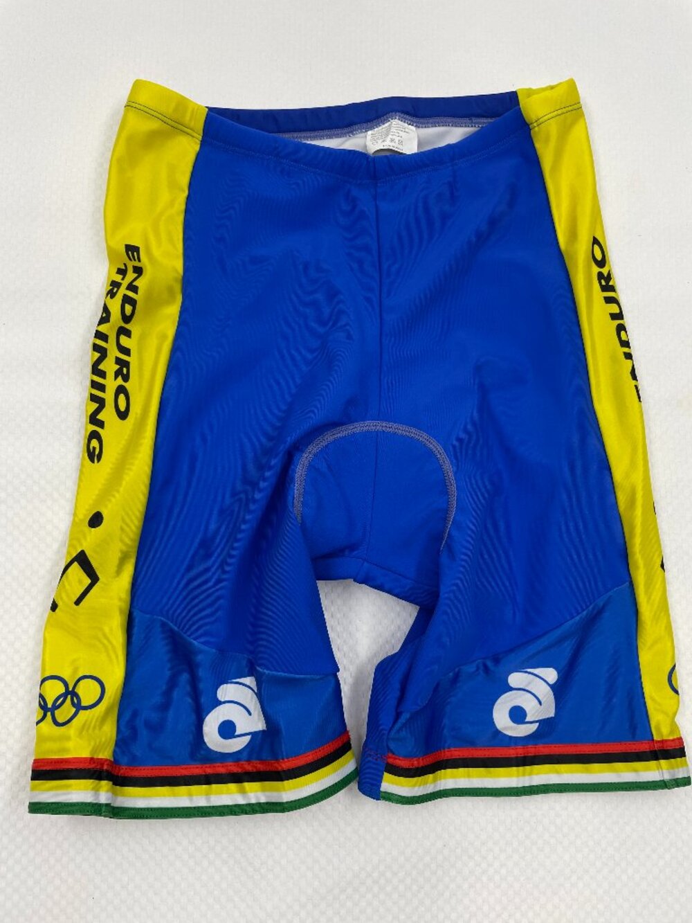 Champion System Cycling Padded Bike Shorts Enduro Training Blue Yellow Women's S